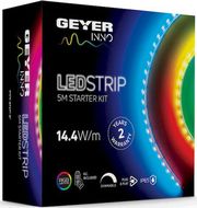 GEYER LED STRIP KIT 14.4W 12V RGB IP65 5M + RGB CONTROLLER + DRIVER