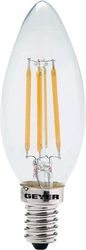 ΛΑΜΠΤΗΡΑΣ GEYER LED ΚΕΡΙ FILAMENT C35 4W E14 4000K 380LM DIM