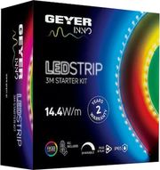 GEYER LED STRIP KIT 14.4W 12V RGB IP20 3M + RGB CONTROLLER + DRIVER