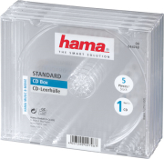 HAMA HAMA 44748 STANDARD CD JEWEL CASE PACK OF 5 TRANSPARENT
