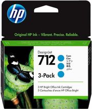 HP ΜΕΛΑΝΙ INKJET NO.712 CYAN 3-PACK ΜΕ OEM:3ED77A
