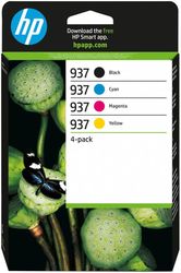 HP ΜΕΛΑΝΙ INKJET NO.937 CMYK 4-PACK ΜΕ OEM:6C400NE