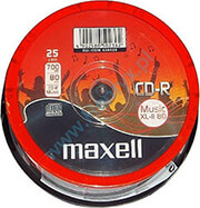 MAXELL CD-R MUSIC XL-II MAXELL, 700MB, 80 MIN, 25
