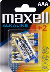 MAXELL ΜΠΑΤΑΡΙΕΣ MAXELL ALKALINE LR03 3A 4+2PACK