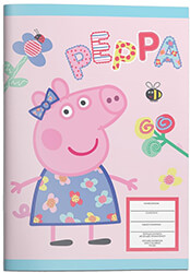 ΤΕΤΡΑΔΙΟ ΚΑΡΦΙΤΣΑ 17Χ25 PEPPA PIG 40Φ ΡΟΖ