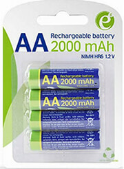 ENERGENIE EG-BA-AA20R4-01 RECHARGEABLE AA 2000MAH 4 PCS BLISTER φωτογραφία