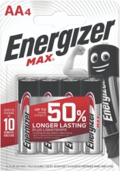 ENERGIZER ΜΠΑΤΑΡΙΑ ENERGIZER MAX AA 4ΤΕΜ