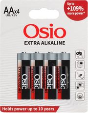 OSIO LR6EO4B ΑΛΚΑΛΙΚΕΣ ΜΠΑΤΑΡΙΕΣ BLISTER 4ΤΜΧ AA EXTRA