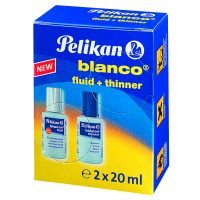 PELIKAN ΔΙΟΡΘΩΤΙΚΟ ΥΓΡΟ BLANCO PELIKAN SET 2 X 20ML (ΔΙΟΡΘΩΤΙΚΟ + ΔΙΑΛΥΤΙΚΟ)