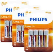 PHILIPS ΜΠΑΤΑΡΙΑ PHILIPS LONGLIFE AA 12ΤΕΜ