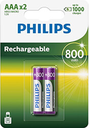 PHILIPS PHILIPS R03B2Α80/GRS HR03 AAA 800MAH 1.2V 2ΤΜΧ