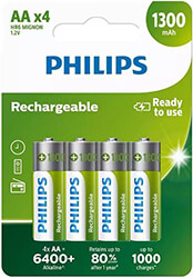 PHILIPS PHILIPS R6B4A130/10GRS AA 1300MAH 4ΤΜΧ
