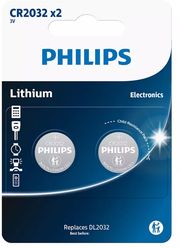 PHILIPS ΜΠΑΤΑΡΙΑ PHILIPS CR2032 3V 2ΤΜΧ
