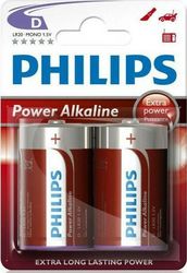 ΜΠΑΤΑΡΙΑ PHILIPS POWER ALKALINE LR20P2B/GRS D 2TEM