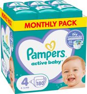 ΠΑΝΕΣ PAMPERS ACTIVE BABY NO4 (9-14KG) 180TMX MONTHLY PACK