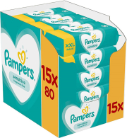 PAMPERS ΜΩΡΟΜΑΝΤΗΛΑ PAMPERS WIPES SENSITIVE 15X80 ΤΜΧ BOX