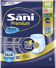 ΕΣΩΡΟΥΧΑ ΑΚΡΑΤΕΙΑΣ SANI PANTS PREMIUM NO4 EXTRA LARGE 12