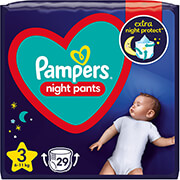 PAMPERS ΠΑΝΕΣ PAMPERS NIGHT PANTS ΝΟ3 (6KG-11KG) 116ΤΜΧ VALUE PACK (4 ΣΥΣΚΕΥΑΣΙΕΣ ΤΩΝ 29 ΤΜΧ ΕΚΑΣΤΗ)