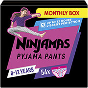 ΠΑΝΕΣ ΒΡΑΚΑΚΙ PAMPERS NINJAMAS 8-12Y 54ΤΜΧ GIRL