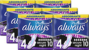 ALWAYS ΣΕΡΒΙΕΤΕΣ ALWAYS ULTRA PLATINUM SEC NIGHT ΜΕΓ 4 10ΤΜΧ 80741241 Χ6