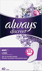 ALWAYS ΣΕΡΒΙΕΤΕΣ ALWAYS DISCREET LINERS LONG