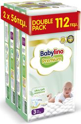 BABYLINO ΠΑΝΕΣ BABYLINO PREMIUM N3 MIDI 4-9KG 112 ΤΕΜ