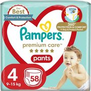 PAMPERS ΠΑΝΕΣ PAMPERS PREMIUM PANTS ΜΕΓ NO4 58ΤΜΧ JUMBO+