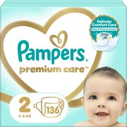 ΠΑΝΕΣ PAMPERS PREMIUM CARE NO2 136ΤΜΧ MEGA PACK