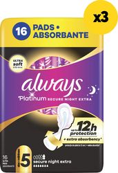 ΣΕΡΒΙΕΤΕΣ ALWAYS ULTRA PLATINUM SECURE NIGHT EXTRA GP 48ΤΜΧ (3X16ΤΜΧ)
