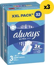 ΣΕΡΒΙΕΤΕΣ ALWAYS ULTRA SUPER EXTRA GP 96ΤΜΧ (3Χ32ΤΜΧ)