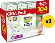 BABYLINO PANTS XXL PREMIUM SOFT N8 20+KG/104 TEM X2