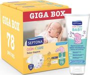 SEPTONA CALM N' CARE ΠΑΝΕΣ NO1 (2-5KG) 78 ΤΕΜ GIGA BOX + ΔΩΡΟ SEPTONA BABY ΚΡΕΜΑ ΣΥΓΚΑΜΑΤΟΣ 100ML