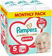 ΠΑΝΕΣ PAMPERS PREMIUM PANTS NO5 (12-17KG) 108TMX MONTHLY PACK