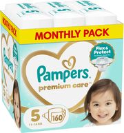 ΠΑΝΕΣ PAMPERS PREMIUM CARE NO5 (11-16KG) 160 TMX MONTHLY PACK