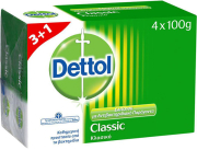 DETTOL DETTOL ΣΑΠΟΥΝΙ CLASSIC ΑΝΤΙΒΑΚΤΗΡΙΔΙΑΚΟ 100GR 3+1 ΔΩΡΟ