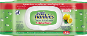 HANKIES ΑΝΤΙΒΑΚΤΗΡΙΔΙΑΚΑ ΜΑΝΤΗΛΙΑ HANKIES THICK LEMON FRESH 72ΤΕΜ