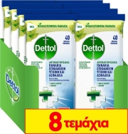 DETTOL DETTOL ΑΝΤΙΒΑΚΤΗΡΙΔΙΑΚΑ ΜΑΝΤΗΛΑΚΙΑ ΚΑΘΑΡΙΣΜΟΥ ΕΠΙΦΑΝΕΙΩΝ 30S 8TMX