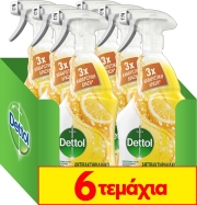 DETTOL DETTOL ΠΟΛΥΚΑΘΑΡΙΣΤΙΚΟ ΑΝΤΙΒΑΚΤΗΡΙΔΙΑΚΟ SPRAY POWER &amp; FRESH LEMON &amp; LIME 6ΤΜΧ