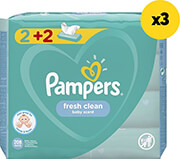 PAMPERS ΜΩΡΟΜΑΝΤΗΛΑ PAMPERS FRESH CLEAN 3X4X52