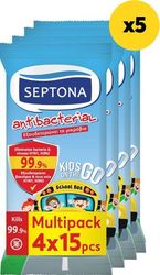 ΑΝΤΙΒΑΚΤΗΡΙΑΚΑ ΜΑΝΤΗΛΑΚΙΑ SEPTONA REFRESH 15ΤΕΜ. KIDS ON THE GO (2+2) ΔΩΡΟ 5ΤΜΧ