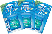 ORAL-B 81777526 SATIN FLOSS ΚΕΡΩΜΕΝΟ ΟΔΟΝΤΙΚΟ ΝΗΜΑ ΜΕΝΤΑ 25M 3ΤΕΜ