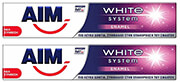 AIM ΟΔΟΝΤΟΚΡΕΜΑ AIM WHITE SYSTEM ENAMEL 75ML 2ΤΕΜ