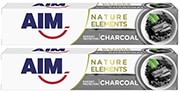 ΟΔΟΝΤΟΚΡΕΜΑ AIM NATURE ELEM CHARCOAL 75ML 2ΤΕΜ