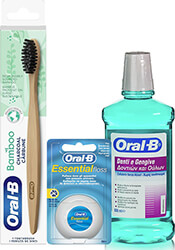 ORAL-B BUNDLE PACK ΟΔΟΝΤΟΒΟΥΡΤΣΑ/ΔΙΑΛΛΥΜΑ/ΝΗΜΑ φωτογραφία