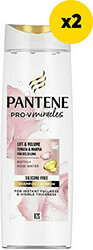 PANTENE PANTΕΝΕ ΣΑΜΠΟΥΑΝ ROSE WATER LIFT&amp;VOL 1200ML (2X600ML)