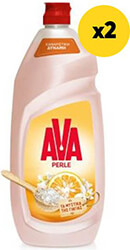 AVA AVA ΥΓΡΟ ΠΙΑΤΩΝ HAND DISH PERLE SALT &amp; CITRUS 1800ML (2X900ML)
