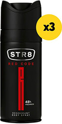 AXE ΑΠΟΣΜΗΤΙΚΟ STR8 DEO SPRAY RED CODE 450ML(3X150ML)