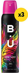 BU ΑΠΟΣΜΗΤΙΚΟ BU SPRAY ONE LOVE 450ML (3X150ML)