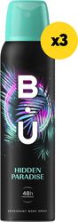 BU ΑΠΟΣΜΗΤΙΚΟ BU SPRAY HIDDEN PARADISE 450ML (3X150ML)