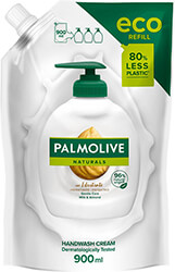 PALMOLIVE ΥΓΡΟ ΚΡΕΜΟΣΑΠΟΥΝΟ PALMOLIVE ΑΜΥΓΔΑΛΟ ΑΝΤΑΛΛΑΚΤΙΚΟ ΣΑΚΟΥΛΑΚΙ 900ML